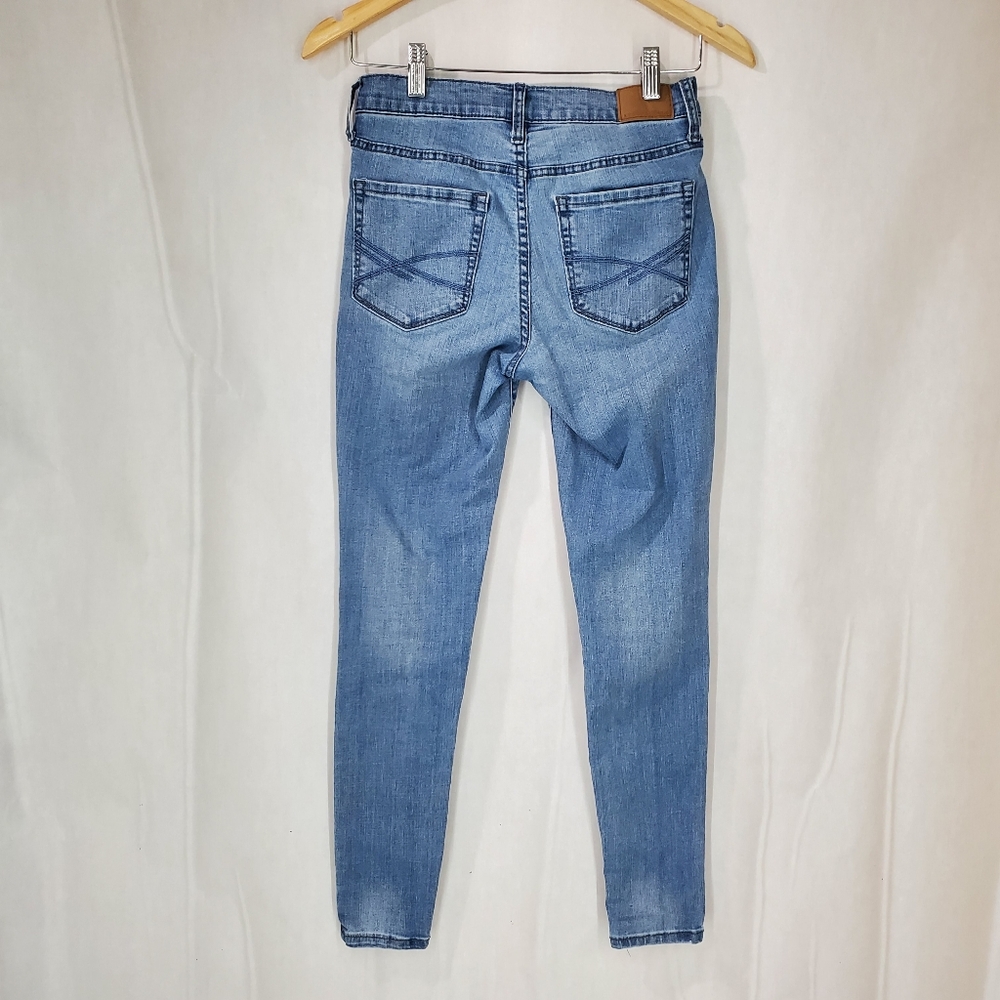 2 Pair Aeropostale High Rise Jeggings SZ 2R Regular and Light Wash High Waisted - Picture 5 of 10